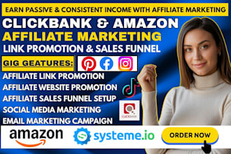 clickbank amazon affiliate marketing website referral link promotion salesfunnel