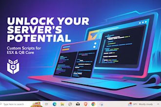 create custom fivem esx or qbcore server with premium scripts