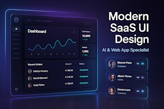 modern uiux for your ai saas dashboard or web app