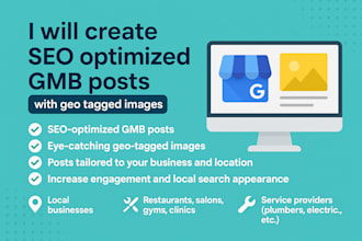 create SEO optimized gmb posts with geo tagged images