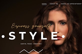 design spa website, beauty website hair extension skincare website