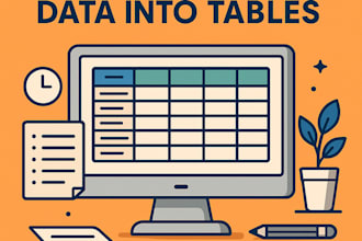 organize your data or information into clear, professional tables