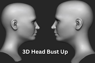 sculpt 3d model, action figure, miniature, 3d head for 3d printing, 3d stl file