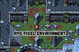 do rpg pixel art background, retro pixel tileset top down rpg, game art tile map