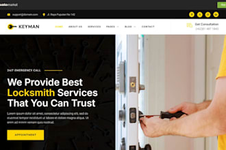 design professional locksmith website home security website