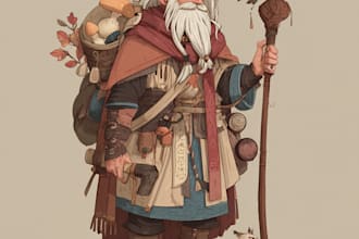 draw character fantasy illustration for dnd party