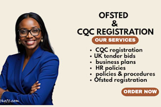 win UK  tender, ofsted, cqc registration, policy and procedures, business plan