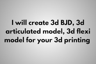 create 3d bjd, 3d articulated model, 3d flexi model, 3d fidget