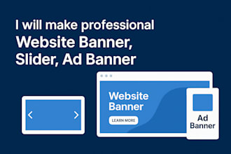 make professional website banner, slider, ad banner