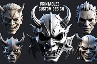 sculpt 3d mask 3d helmet model cosplay mask cosplay 3d model 3d mask 3d printing