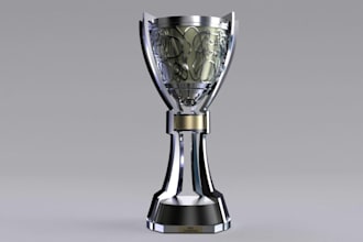 3d trophy model, 3d awards design, 3d medal design, gold cup, game trophy, stl