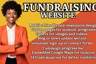 fundraising website nonprofit website crowdfunding website ngo website