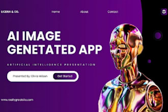 build ia art app, ai website, video editing app, ia images generator app