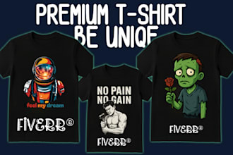 custom t shirt design for pod or personal brand
