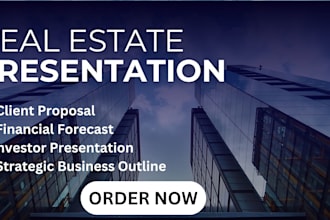 professional real estate pitch deck design to win investors