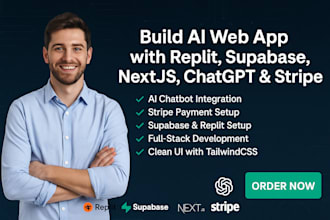 ai web app replit supabase nextjs nodejs stripe  integration deploy netlify apps