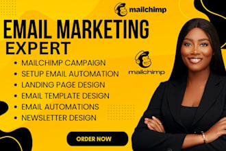 setup mailchimp email campaign email automation email template landing page