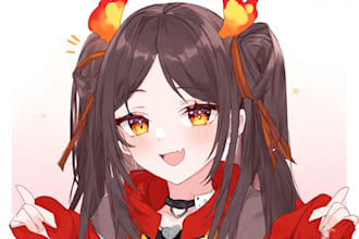 draw vtuber character, anime and game fanart, oc