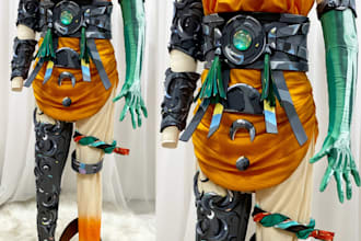 create custom cosplay prop helmet design wearable anime armor model 3d printing