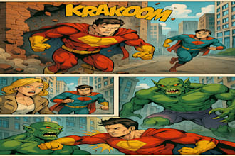 create eye catching comic book pages, characters, and illustrations