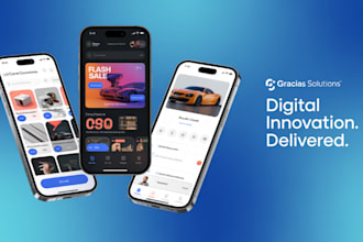 build ecommerce marketplace, social media app, flutter app for ios and android