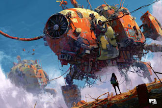 do a sci fi character and sci fi art