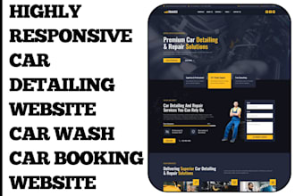 design car detailing website auto detailing website car wash car booking website