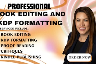 be your expert book editor and KDP formatter for novels, ebooks, and biographies