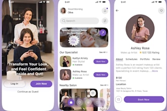 build salon app beauty hair website barber app spa app appointment booking app
