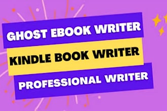 ebook ghostwriter, KDP book writer, ghost book writer, non fiction ghostwriter