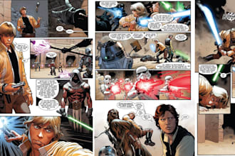 draw comic book, custom illustration, graphic novel, webcomic as a comic artist