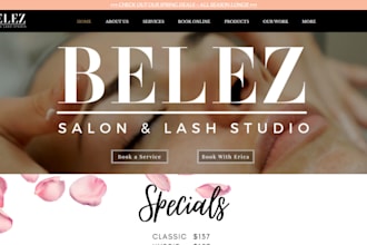 build skincare website salon website beauty website hair extension spa website