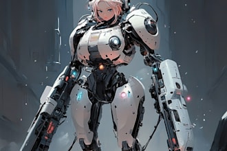 draw gundam, transformers, mecha robot in anime manga style