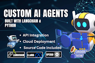 develop a custom langchain ai agent that learns from your business data