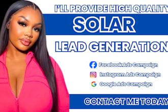 solar lead solar facebook ads solar google ads video ads instagram ads ads setup