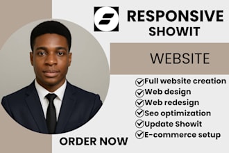 design, redesign or customize showit website
