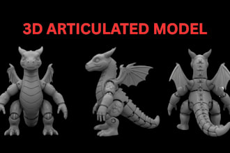 sculpt 3d articulated model, fidget toy 3d, flexi model bjd for 3d printing