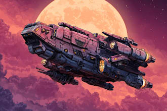 cerate concept art spaceship or vehicle design