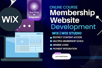 create online course website, wix website redesign with wix or wix studio