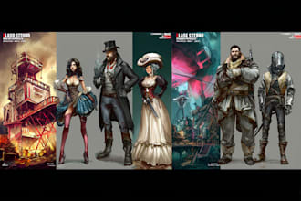 draw 2d game characters and game assets
