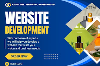 design cbd  oil hemp cannabis ecommerce online store website