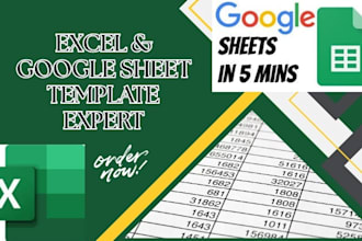 do excel macro, formula, google sheet, dashboards and custom template
