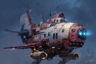 design spaceship, sci fi illustration and sci fi art