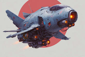 make a concept art spaceship or vehicle design for you