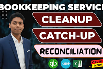 clean up,catch up,reconciliation in quickbooks online, xero bookkeeping