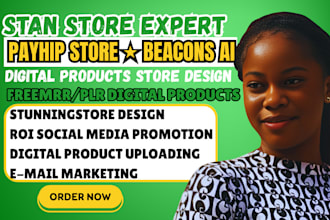 design your stan store shopify stan store gumroad payhip beacons ai
