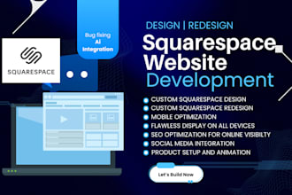 design squarespace website, redesign squarespace website and square online store