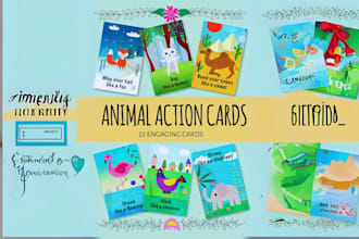 custom card game design, flashcard, kids card, learning card for your kid