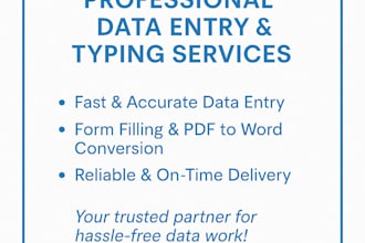 do accurate data entry, typing work, and form filling