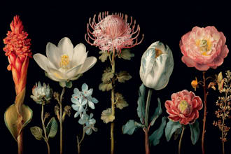 draw beautiful digital botanical illustrations of flowers, fruits, and plants